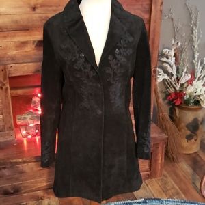 Scully size 6 3/4 length seude coat